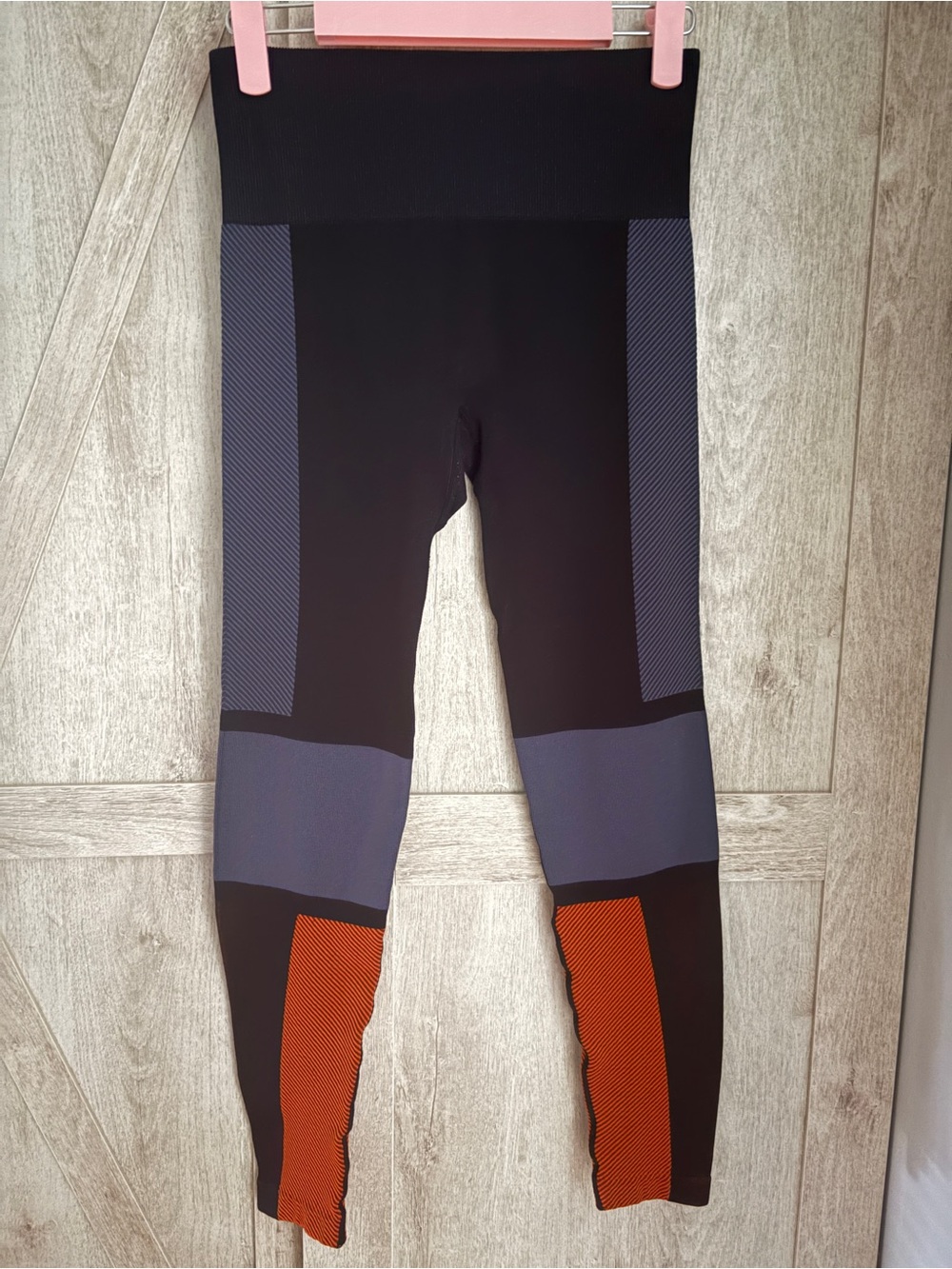 JoyLab Colorblock High Rise Leggings Purple Gray Orange | Small